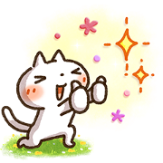 DoCLASSE × Simple white cat (SHIRONEKO) DoCLASSE × Simple white cat Sticker for LINE & WhatsApp | ZIP: GIF & PNG