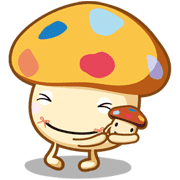 Docomodake Family Stickers Sticker for LINE & WhatsApp | ZIP: GIF & PNG