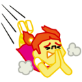 Go Go Head Girl Sticker for LINE & WhatsApp | ZIP: GIF & PNG