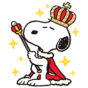 King Snoopy Stickers King Snoopy Stickers Sticker for LINE & WhatsApp | ZIP: GIF & PNG