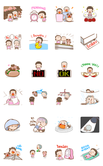 NomYen & HuaKrien's Mini Story 2 Line Sticker GIF & PNG Pack: Animated & Transparent No Background | WhatsApp Sticker