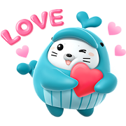 Ocean Life: OCHI Loves You Ocean Life: OCHI Loves You Sticker for LINE & WhatsApp | ZIP: GIF & PNG