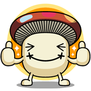 Phase 3 of the Docomodake stickers Sticker for LINE & WhatsApp | ZIP: GIF & PNG