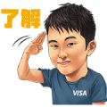 Team Visa Athlete Sticker