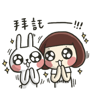 Zephyrine × Hello! Rabbits! &ZZ Sticker for LINE & WhatsApp | ZIP: GIF & PNG
