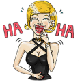 101VIP X Paul- Material Girl Kelly Sticker for LINE & WhatsApp | ZIP: GIF & PNG
