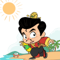 3KOK in Summer Paradise Sticker for LINE & WhatsApp | ZIP: GIF & PNG