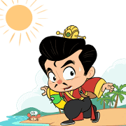 3KOK in Summer Paradise Sticker for LINE & WhatsApp | ZIP: GIF & PNG