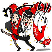AirAsia Allstars Sticker for LINE & WhatsApp | ZIP: GIF & PNG