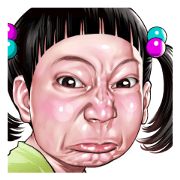 Angry face of children Angry face of children Sticker for LINE & WhatsApp | ZIP: GIF & PNG