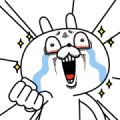 Animated Super Expressive Rabbit 4 Sticker for LINE & WhatsApp | ZIP: GIF & PNG
