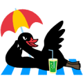Black Swan Sticker for LINE & WhatsApp | ZIP: GIF & PNG