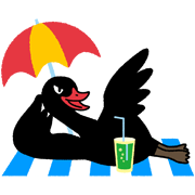 Black Swan Black Swan Sticker for LINE & WhatsApp | ZIP: GIF & PNG