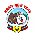 Brown & Cony's Snug Winter Date Sticker for LINE & WhatsApp | ZIP: GIF & PNG