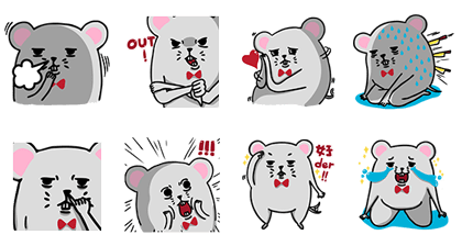 Buy123 TW × GIGI Mouse Line Sticker GIF & PNG Pack: Animated & Transparent No Background | WhatsApp Sticker
