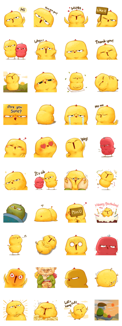 Cheez...z : Warbie and Yama 2 Line Sticker GIF & PNG Pack: Animated & Transparent No Background | WhatsApp Sticker