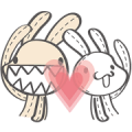 Foufou Bunny: All We Need Is Love Sticker for LINE & WhatsApp | ZIP: GIF & PNG