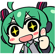 Hatsune Miku and the Piapro Family Sticker for LINE & WhatsApp | ZIP: GIF & PNG