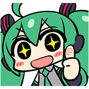 Hatsune Miku and the Piapro Family Hatsune Miku and the Piapro Family Sticker for LINE & WhatsApp | ZIP: GIF & PNG