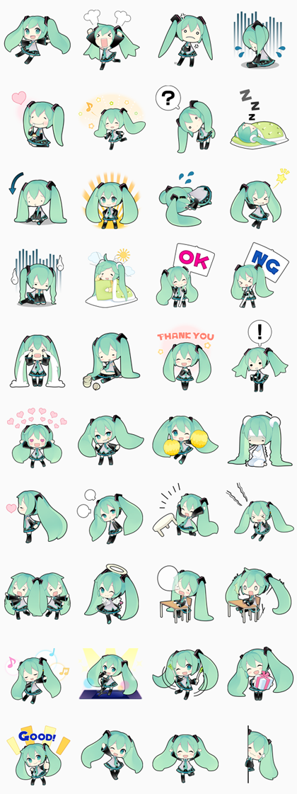 Hatsune miku whatsapp sticker ios