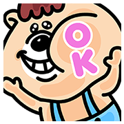 KUMATAN Pop-Up Stickers KUMATAN Pop-Up Stickers Sticker for LINE & WhatsApp | ZIP: GIF & PNG