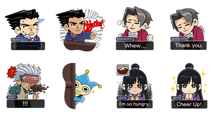 LINE Rangers × Ace Attorney Line Sticker GIF & PNG Pack: Animated & Transparent No Background | WhatsApp Sticker