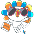 Laz: The Happy Lion Sticker for LINE & WhatsApp | ZIP: GIF & PNG