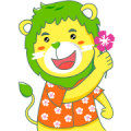 Lion-kun : Let's splash happiness! Sticker for LINE & WhatsApp | ZIP: GIF & PNG