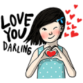 Love You Like Crazy Sticker for LINE & WhatsApp | ZIP: GIF & PNG