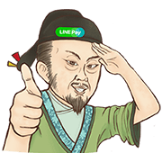 Mochi Puchu and LINE Pay Mochi Puchu and LINE Pay Sticker for LINE & WhatsApp | ZIP: GIF & PNG