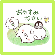 Penguin and Cat Days Friendly Greetings Sticker for LINE & WhatsApp | ZIP: GIF & PNG
