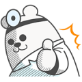 Shiropy the Polar Bear Doctor Moves! Sticker for LINE & WhatsApp | ZIP: GIF & PNG
