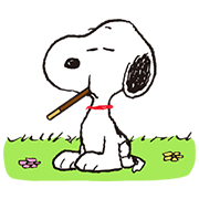 Snoopy × Pocky It's Go Time! Sticker for LINE & WhatsApp | ZIP: GIF & PNG