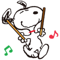 Snoopy × Pretz It's Go Time! Sticker for LINE & WhatsApp | ZIP: GIF & PNG