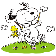Snoopy's Day Out (Pocky) Sticker for LINE & WhatsApp | ZIP: GIF & PNG