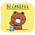 BROWN Infection Prevention Stickers BROWN Infection Prevention Stickers
