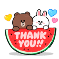 Brown & Cony in Love Sticker for LINE & WhatsApp | ZIP: GIF & PNG