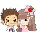 Cherry's Dramatic Date Sticker for LINE & WhatsApp | ZIP: GIF & PNG