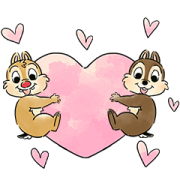 Chip 'n' Dale Pop-Up Stickers (ver. 2) Sticker for LINE & WhatsApp | ZIP: GIF & PNG