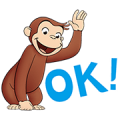 Curious George Stickers Sticker for LINE & WhatsApp | ZIP: GIF & PNG