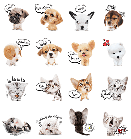 Cute Pet Animals Sticker for LINE, WhatsApp, Telegram — Android, iPhone iOS