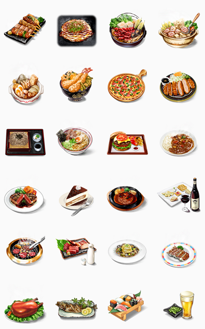 Gourmet Stickers Line Sticker GIF & PNG Pack: Animated & Transparent No Background | WhatsApp Sticker