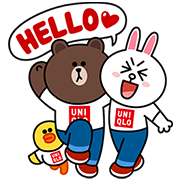 LINE Characters at UNIQLO Sticker for LINE & WhatsApp | ZIP: GIF & PNG