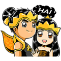 Little Gatot and Dewi Sticker for LINE & WhatsApp | ZIP: GIF & PNG