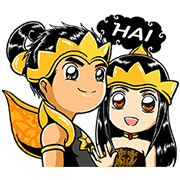 Little Gatot and Dewi Little Gatot and Dewi Sticker for LINE & WhatsApp | ZIP: GIF & PNG
