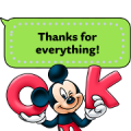 Mickey and Friends Message Stickers Sticker for LINE & WhatsApp | ZIP: GIF & PNG