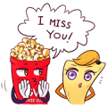 Mr Popcorn and Friends Sticker for LINE & WhatsApp | ZIP: GIF & PNG