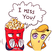 Mr Popcorn and Friends Mr Popcorn and Friends Sticker for LINE & WhatsApp | ZIP: GIF & PNG