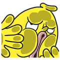 Mr. Banana & Mr. Eggplant Move Together Sticker for LINE & WhatsApp | ZIP: GIF & PNG