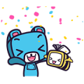 OOKBEE & RoBEAR Enjoy E-Books by OOKBEE Sticker for LINE & WhatsApp | ZIP: GIF & PNG